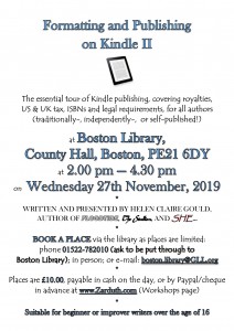 Poster for Formatting & Publishing on Kindle IIh