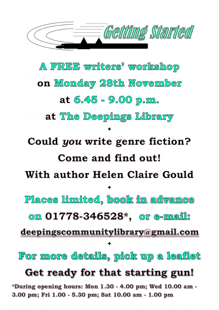 Poster for Getting Started workshop at Deepings Library.