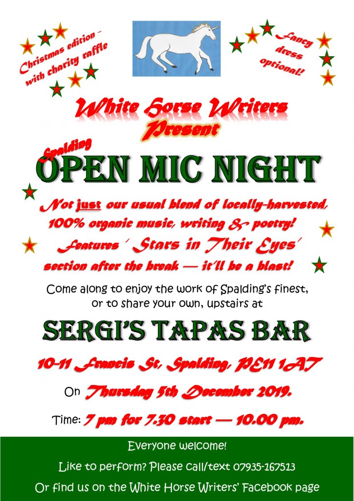 Spalding Christmas Open Mic Night Poster