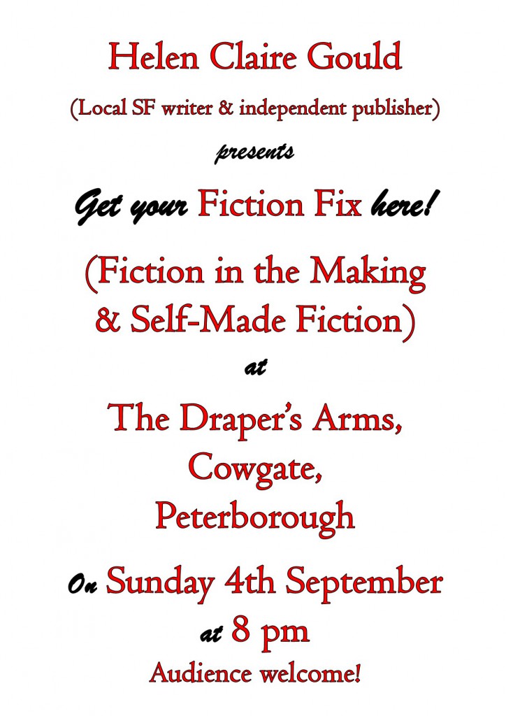 Poster for Fiction Fix 1st meeting