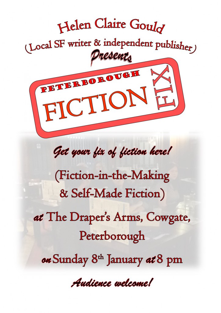 Poster for the January 2017 Fiction Fix meeting