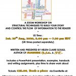 Poster for the US workshop Story-Telling for Writers I