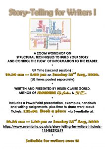 Poster for Story-Telling for Writers I - second UK workshop