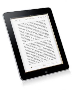 Kindle open on book