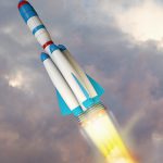 Rocket taking off