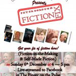 Poster for December Fiction Fix Online meetingi